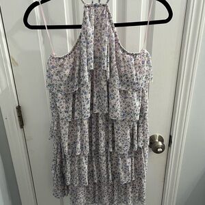 Altard State Floral Tiered Halter Dress Size Medium